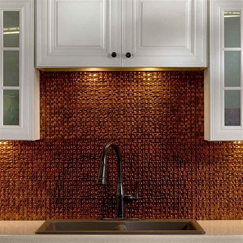 copper sheets for kitchen backsplash